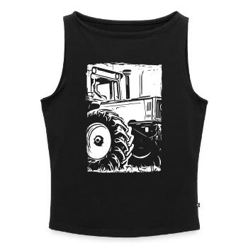 Traktor MB-trac Abdruck - Frauen Organic Tank Top mit U-Boot-Ausschnitt - Schwarz - Vorne - Selfina (174cm)