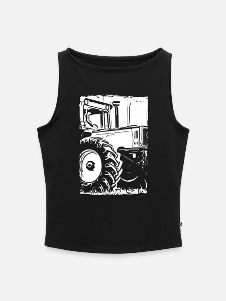 Traktor MB-trac Abdruck - Frauen Organic Tank Top mit U-Boot-Ausschnitt - Schwarz