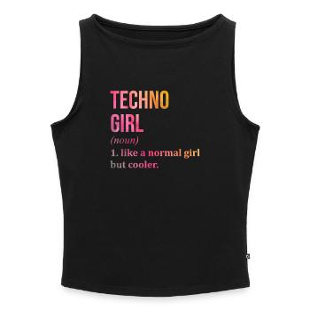 techno - Débardeur femme à encolure bateau bio - gris chiné - Devant - Selfina (174cm)