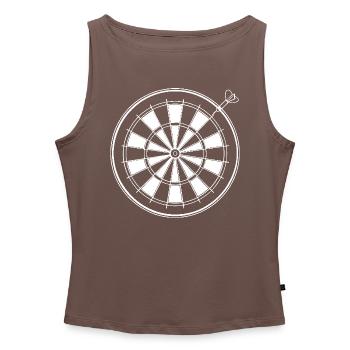 Dart Grafik - Frauen Organic Tank Top mit U-Boot-Ausschnitt - Grau meliert - Vorne - Selfina (174cm)