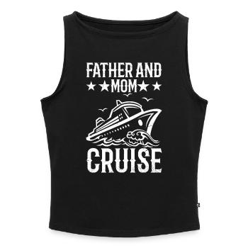 Father And Mom Cruise - Women’s Organic Boat Neck Tank Top - heather grey - Front - Selfina (174cm)