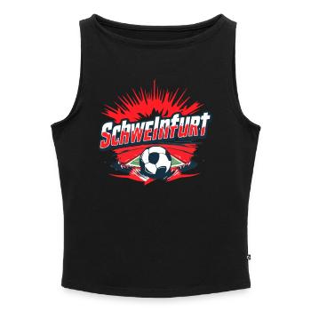 Schweinfurt Football Merchandise - Women’s Organic Boat Neck Tank Top - black - Front - Selfina (174cm)