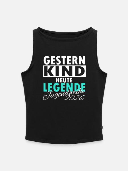 Jugendweihe 2026 Gestern Kind Heute Legende - Frauen Organic Tank Top mit U-Boot-Ausschnitt - Schwarz