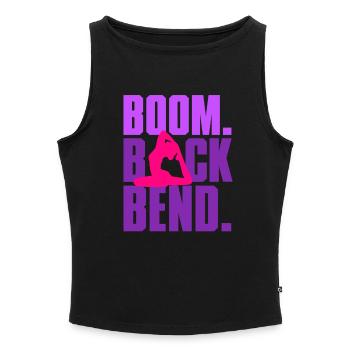 Contortionist Contortion Boom Back Bend - Women’s Organic Boat Neck Tank Top - black - Front - Selfina (174cm)