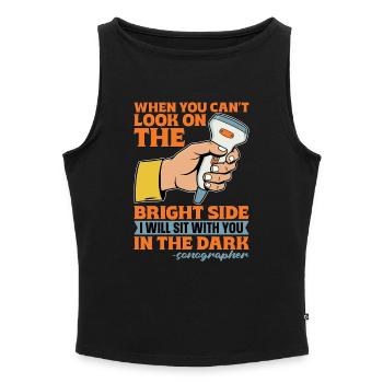 Sonographer When You Can't Look Ultrasound Tech - Frauen Organic Tank Top mit U-Boot-Ausschnitt - Schwarz - Vorne - Selfina (174cm)
