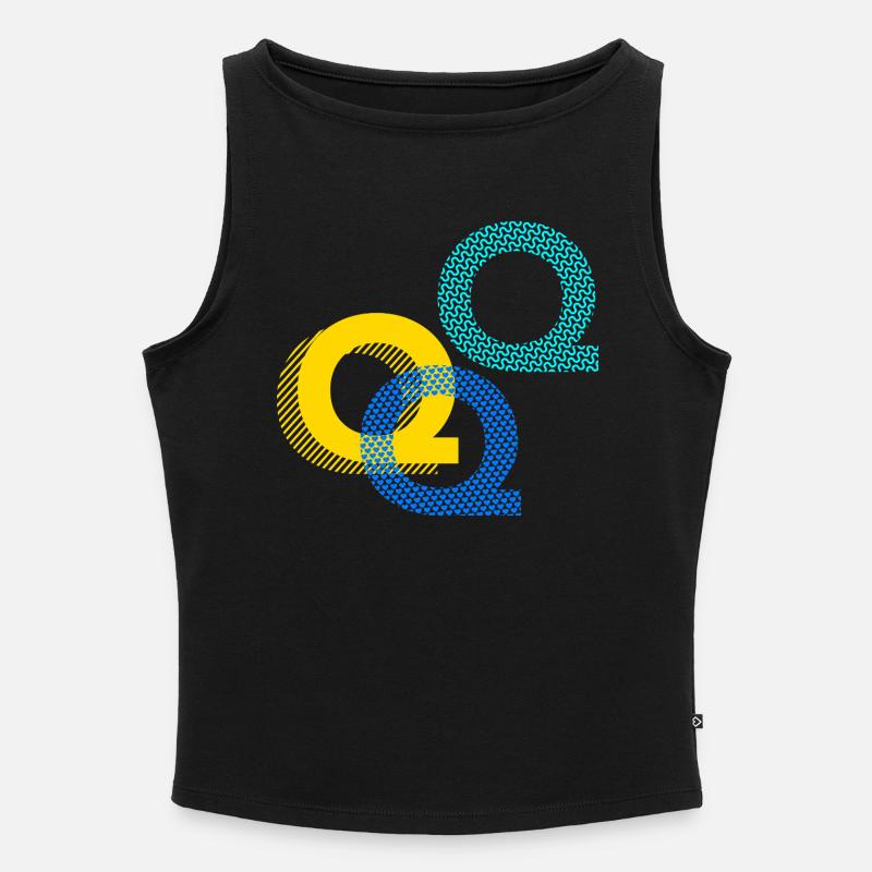 Buchstabe Q q - Frauen Organic Tank Top mit U-Boot-Ausschnitt - Schwarz