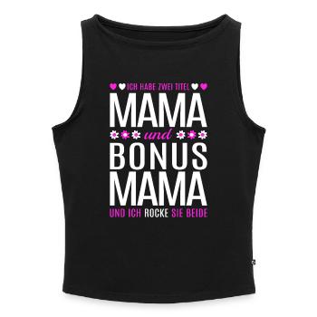 Mama Bonus Mama Stiefmutter Muttertag Geschenk - Frauen Organic Tank Top mit U-Boot-Ausschnitt - Grau meliert - Vorne - Selfina (174cm)
