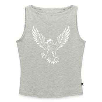 Majestic Falcon Soaring High Design - Women’s Organic Boat Neck Tank Top - heather grey - Front - Selfina (174cm)
