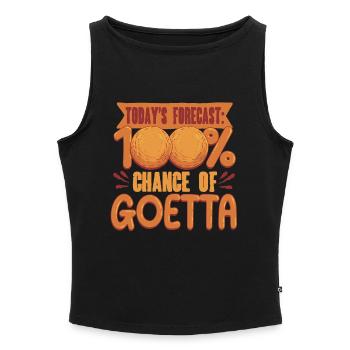Goetta Wurst 100% Chance Of Goetta - Women’s Organic Boat Neck Tank Top - black - Front - Selfina (174cm)