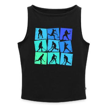 Feldhockey Hockeyspieler Kinder Jungen Hockey - Frauen Organic Tank Top mit U-Boot-Ausschnitt - Schwarz - Vorne - Selfina (174cm)