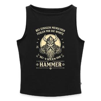 Pour beaucoup, le dicton Hammer Viking - Débardeur femme à encolure bateau bio - gris chiné - Devant - Selfina (174cm)