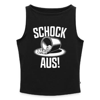 Schocken Team Schock Out! Dice Puzzle Jule - Women’s Organic Boat Neck Tank Top - heather grey - Front - Selfina (174cm)