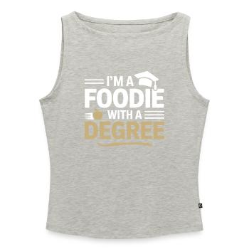 Registrierter Ernährungsberater für Akademische Ernährung - Frauen Organic Tank Top mit U-Boot-Ausschnitt - Grau meliert - Vorne - Selfina (174cm)