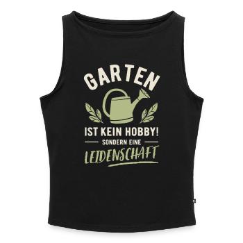 Garten | Kein Hobby sondern Leidenschaft - Frauen Organic Tank Top mit U-Boot-Ausschnitt - Schwarz - Vorne - Selfina (174cm)