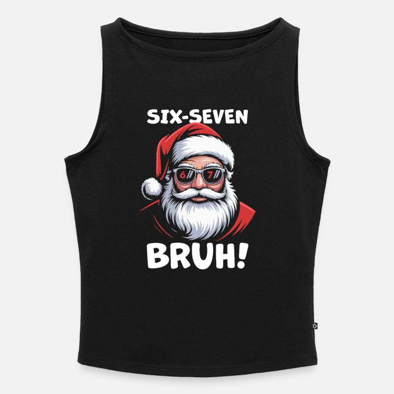 Weihnachtsmann Sechs Sieben - Frauen Organic Tank Top mit U-Boot-Ausschnitt - Schwarz