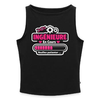 Future Ingénieure Chargement Cadeau Drôle Études - Women’s Organic Boat Neck Tank Top - heather grey - Front - Selfina (174cm)