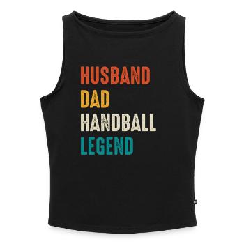 Handball Legende Vater Ehemann - Frauen Organic Tank Top mit U-Boot-Ausschnitt - Schwarz - Vorne - Selfina (174cm)