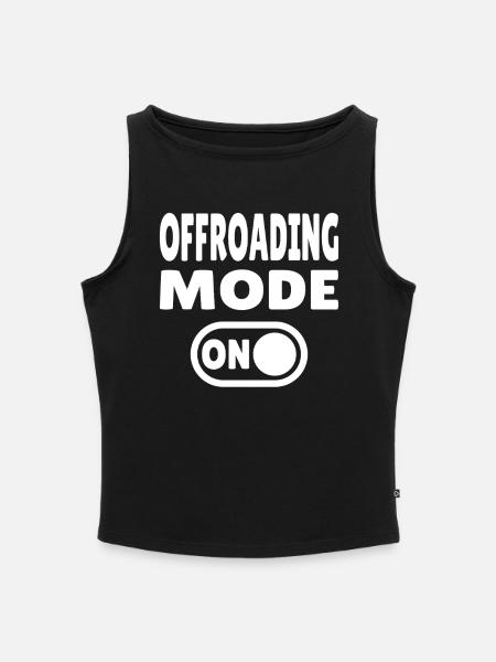 Offroading Mode ON – Off-Road Adventure - Women’s Organic Boat Neck Tank Top - black