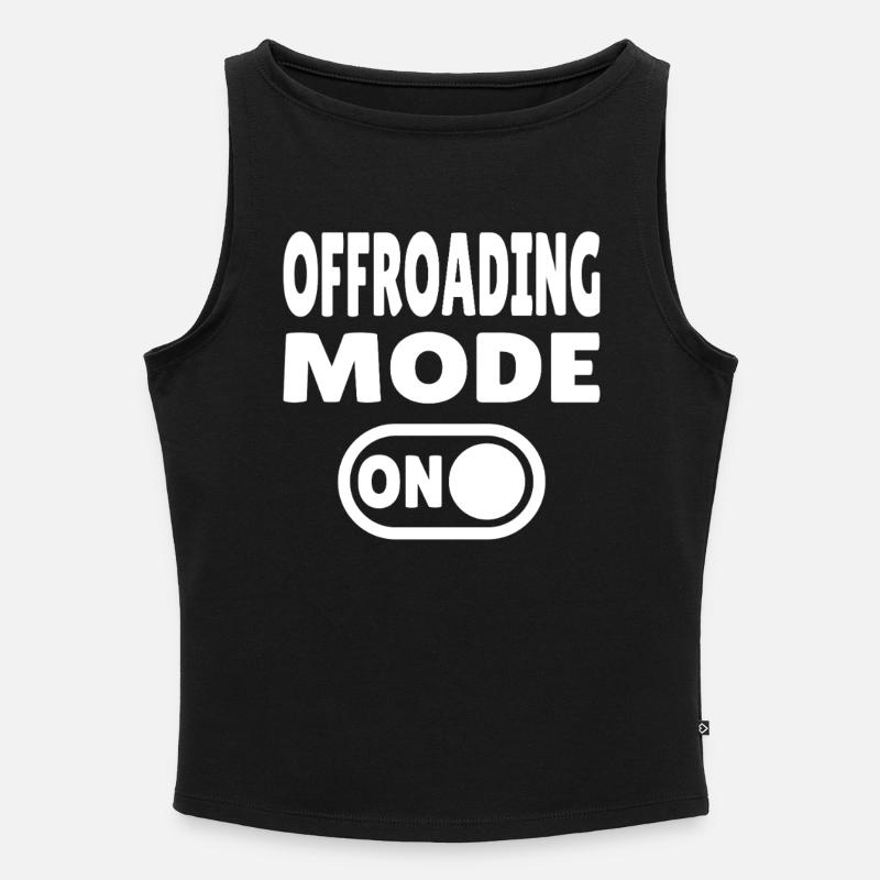 Offroading Mode ON – Off-Road Adventure - Women’s Organic Boat Neck Tank Top - black