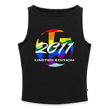 15. Geburtstag 2011 Jungen und Mädchen Geschenk - Frauen Organic Tank Top mit U-Boot-Ausschnitt - Grau meliert - Vorne - Selfina (174cm)