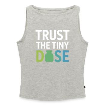 Homeopathy Trust The Tiny Dose Professional Gear  - Women’s Organic Boat Neck Tank Top - heather grey - Front - Selfina (174cm)