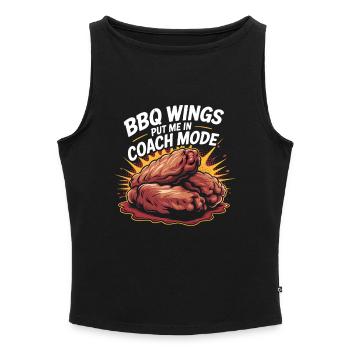 Chicken Wings Party Matchday Design - Women’s Organic Boat Neck Tank Top - heather grey - Front - Selfina (174cm)