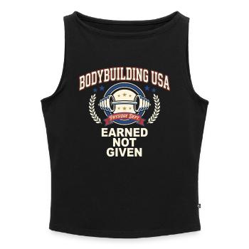 Earned Not Given Bodybuilding Design - Women’s Organic Boat Neck Tank Top - heather grey - Front - Selfina (174cm)