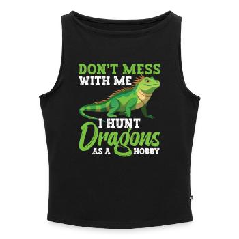  Reptile Hunter Equipment Iguana Slayer Lizard - Women’s Organic Boat Neck Tank Top - heather grey - Front - Selfina (174cm)