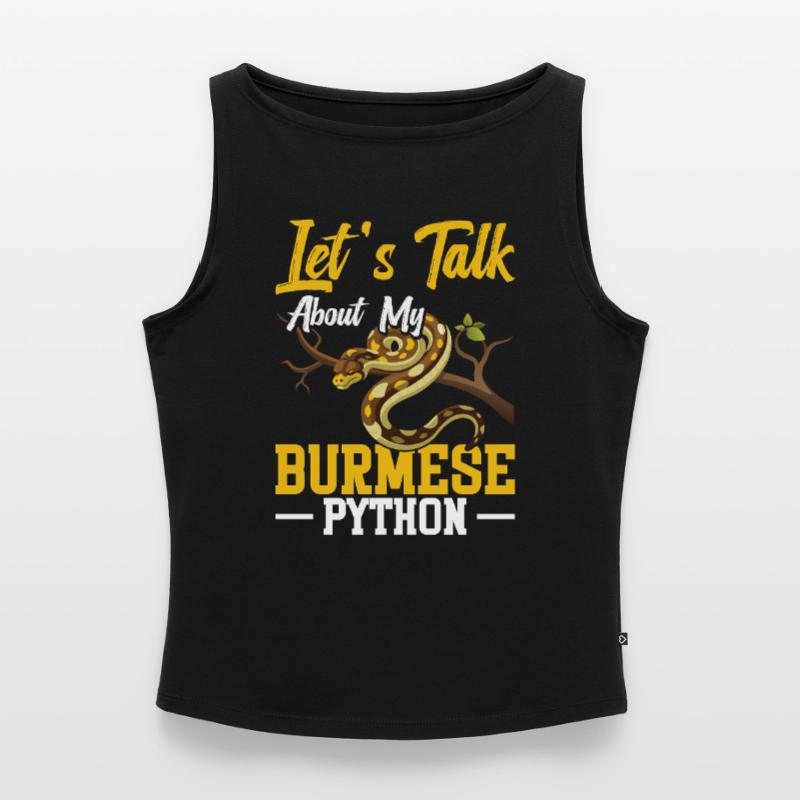 Propriétaire de python birman, terriarium de serpent, cacher un python Débardeur femme à encolure bateau bio