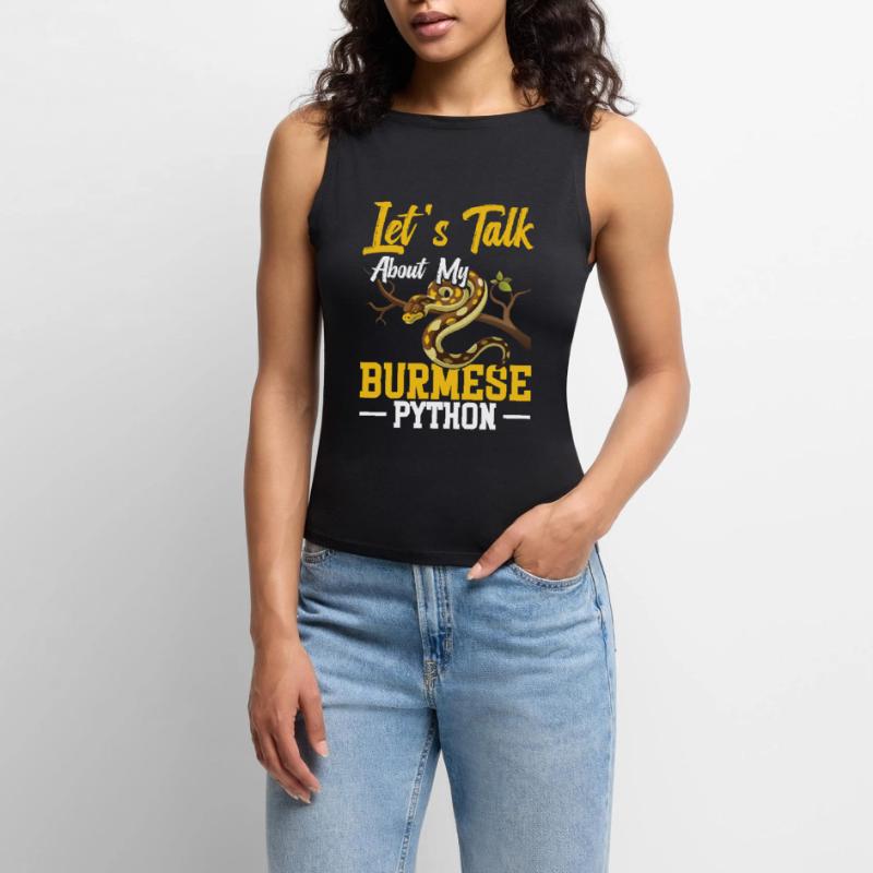 Propriétaire de python birman, terriarium de serpent, cacher un python Débardeur femme à encolure bateau bio