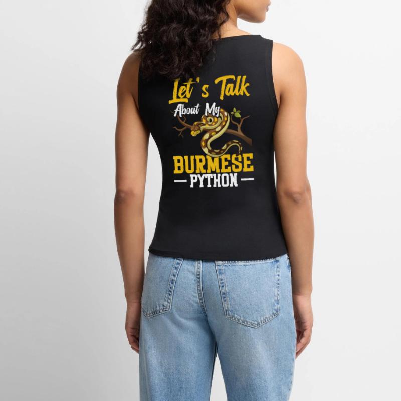 Propriétaire de python birman, terriarium de serpent, cacher un python Débardeur femme à encolure bateau bio