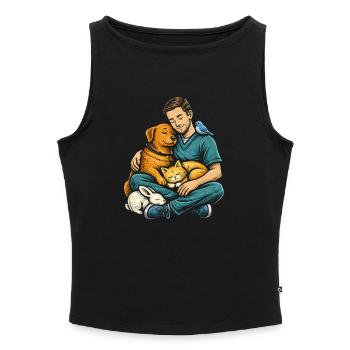 Tierarzt Tiermediziner - Frauen Organic Tank Top mit U-Boot-Ausschnitt - Schwarz - Vorne - Selfina (174cm)