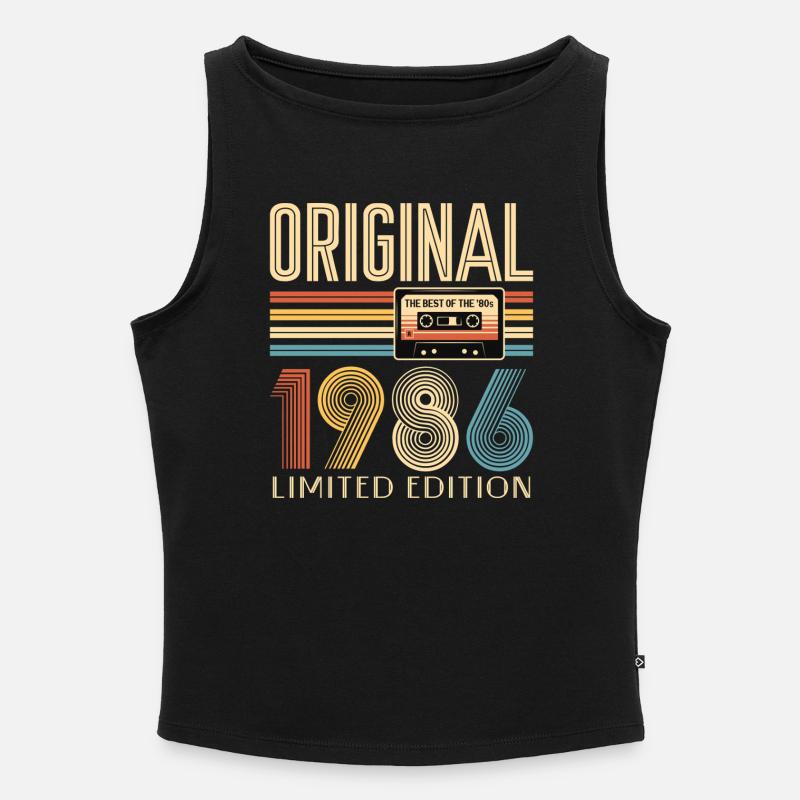 40° compleanno, 40 anni, originale 1986 - Canotta con scollo a barca da donna - nero