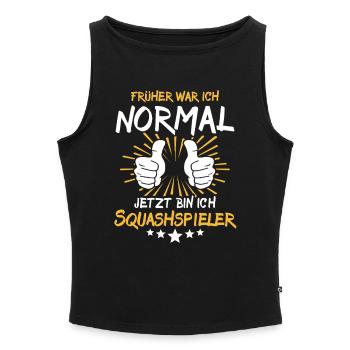 Squash Player Saying - Women’s Organic Boat Neck Tank Top - heather grey - Front - Selfina (174cm)