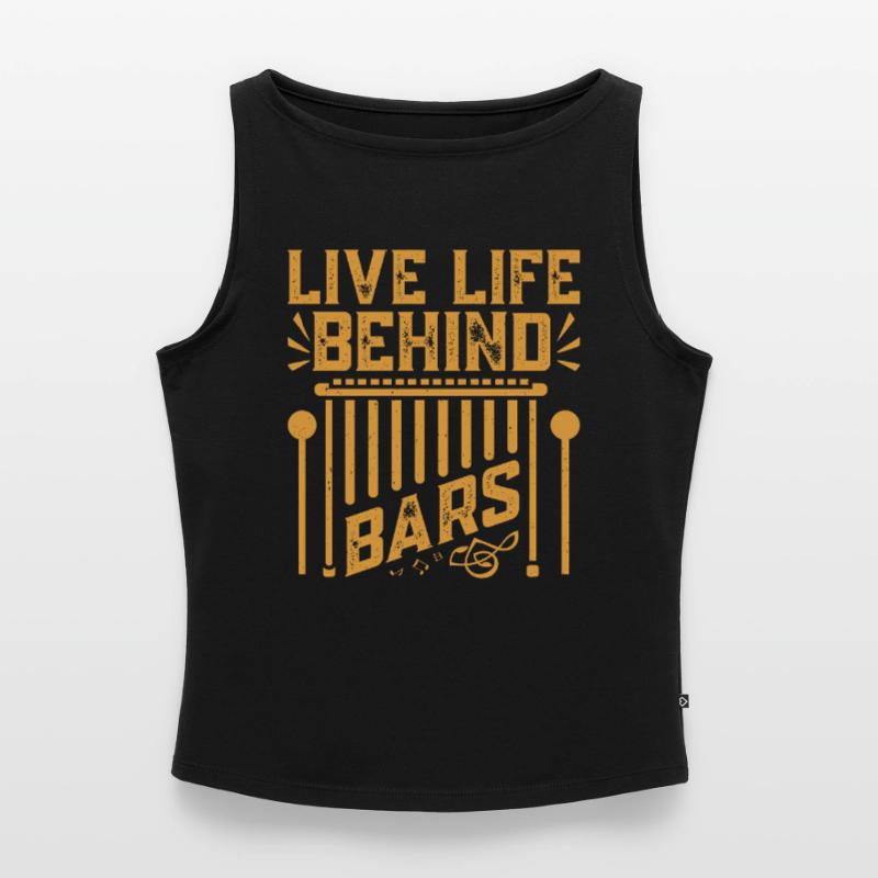 Marimbist Leben hinter Gittern Percussion Pit Frauen Organic Tank Top mit U-Boot-Ausschnitt