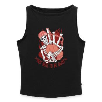 Bagpipes Bagpipers Not Here To Be Quiet - Women’s Organic Boat Neck Tank Top - black - Front - Selfina (174cm)