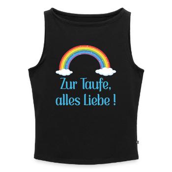 Baby Taufe Glückwünsche - Frauen Organic Tank Top mit U-Boot-Ausschnitt - Schwarz - Vorne - Selfina (174cm)