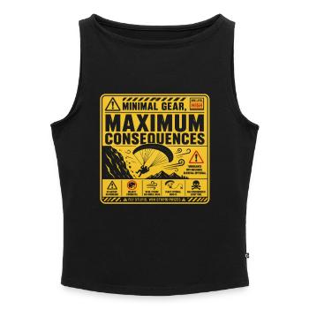 Paragliding Paraglider Gleiter - Frauen Organic Tank Top mit U-Boot-Ausschnitt - Schwarz - Vorne - Selfina (174cm)