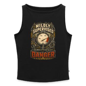 Bohrinsel Ölplattformarbeiter - Frauen Organic Tank Top mit U-Boot-Ausschnitt - Grau meliert - Vorne - Selfina (174cm)