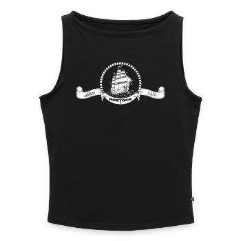 Rostock Since 1419 - Women’s Organic Boat Neck Tank Top - heather grey - Front - Selfina (174cm)