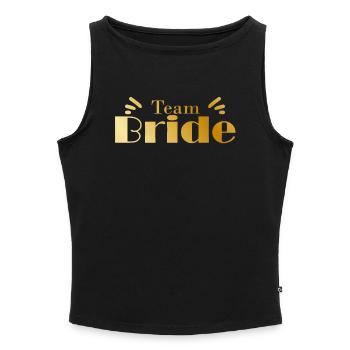Équipe Bride - Débardeur femme à encolure bateau bio - noir - Devant - Selfina (174cm)