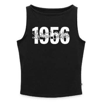 Limited edition 1956 - Frauen Organic Tank Top mit U-Boot-Ausschnitt - Schwarz - Vorne - Selfina (174cm)