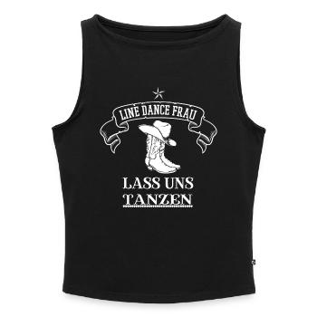 Linedance - Frauen Organic Tank Top mit U-Boot-Ausschnitt - Grau meliert - Vorne - Selfina (174cm)