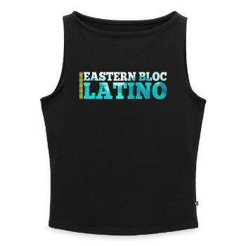 Ostblock Latino Kasache Kasachstan Geschenk - Frauen Organic Tank Top mit U-Boot-Ausschnitt - Grau meliert - Vorne - Selfina (174cm)