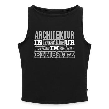 Architektur - Genie - Frauen Organic Tank Top mit U-Boot-Ausschnitt - Schwarz - Vorne - Selfina (174cm)