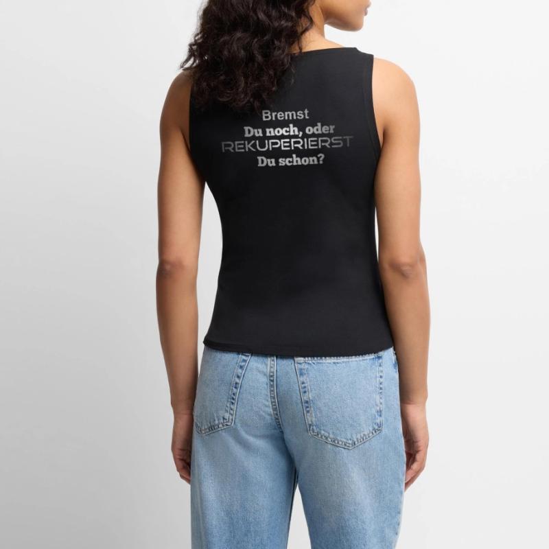 Bremst Du noch oder rekuperierst Du schon Frauen Organic Tank Top mit U-Boot-Ausschnitt