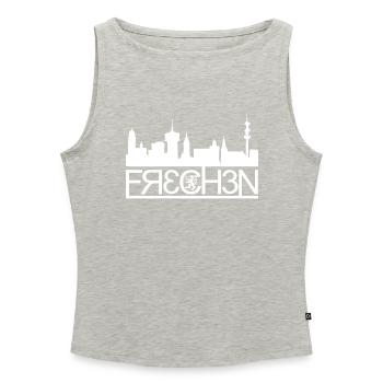 Frechen - Frauen Organic Tank Top mit U-Boot-Ausschnitt - Grau meliert - Vorne - Selfina (174cm)
