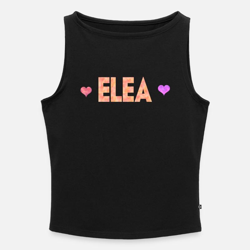Elea - Frauen Organic Tank Top mit U-Boot-Ausschnitt - Schwarz