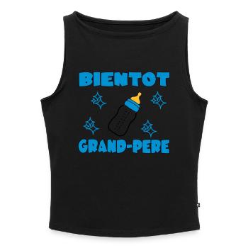 Bientot grand-pere - Frauen Organic Tank Top mit U-Boot-Ausschnitt - Schwarz - Vorne - Selfina (174cm)