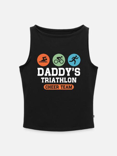 Triathlon Daddy - Frauen Organic Tank Top mit U-Boot-Ausschnitt - Schwarz